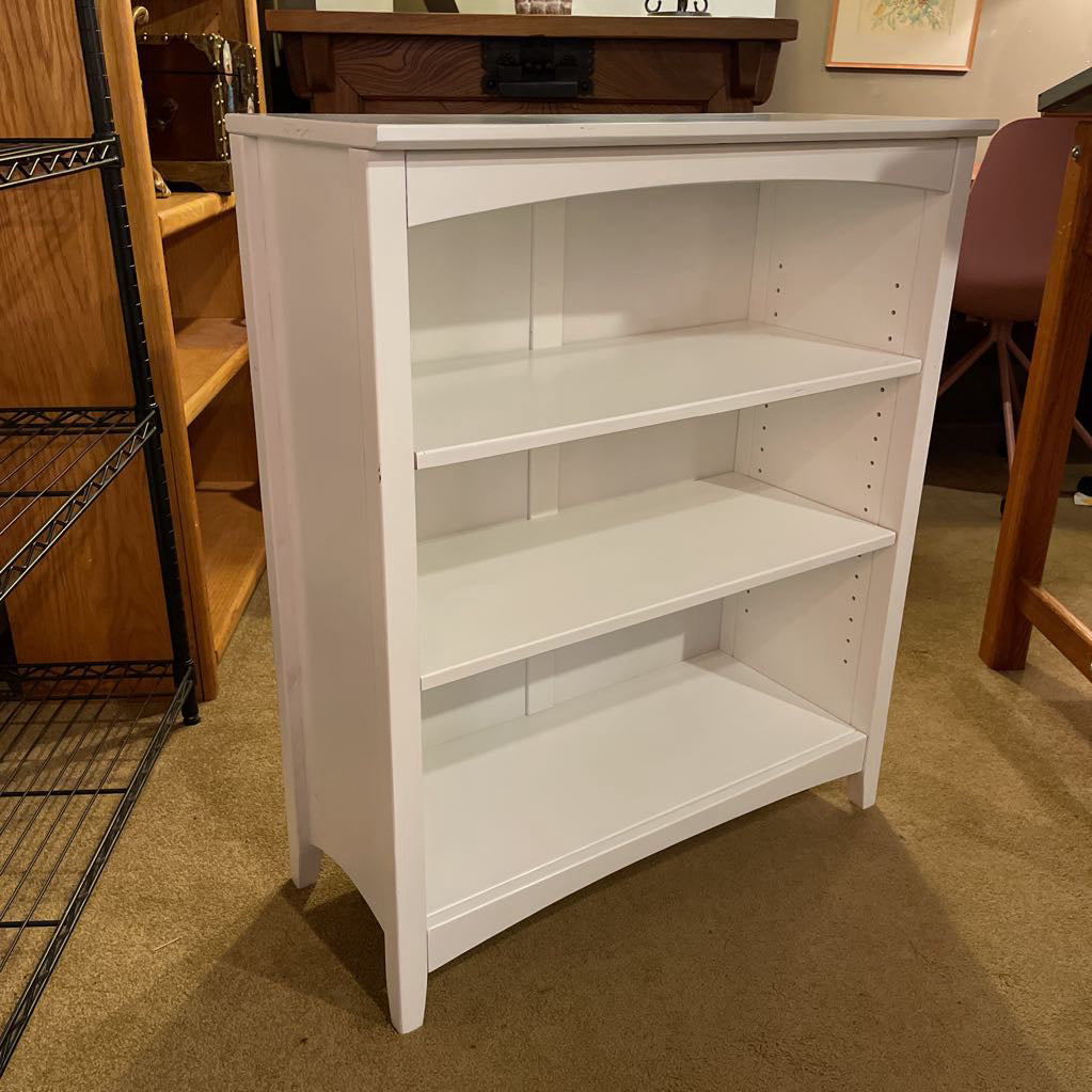 White Low 3 Tier Bookcase