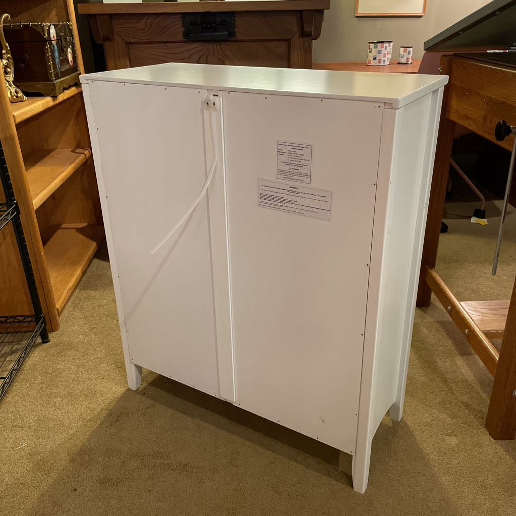 White Low 3 Tier Bookcase