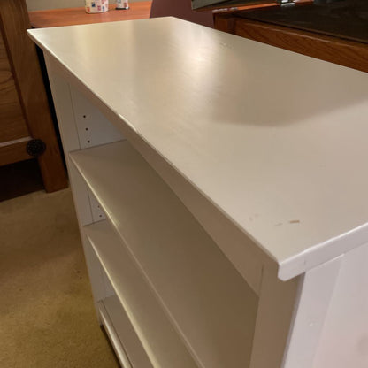 White Low 3 Tier Bookcase