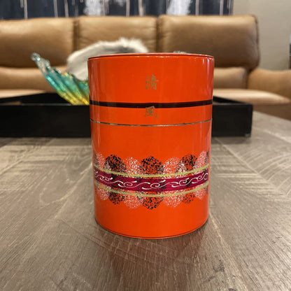 Orange & Black Japanese Tea Canister SMALLS
