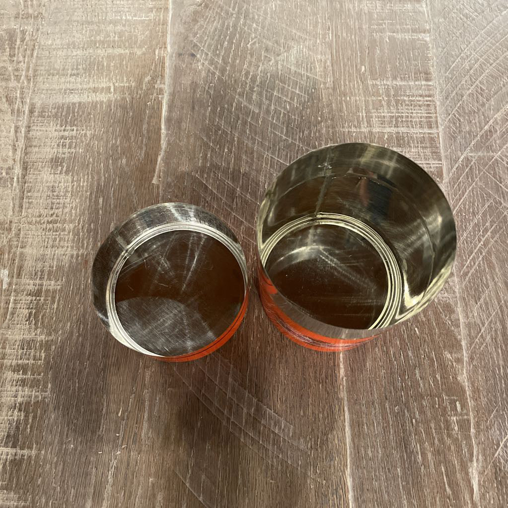 Orange & Black Japanese Tea Canister SMALLS