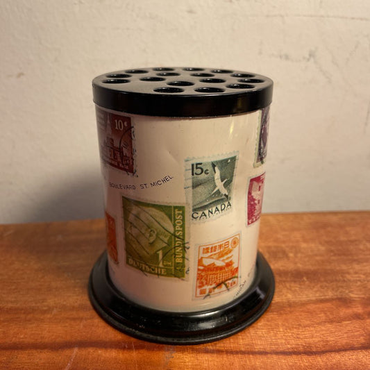 Postage Stamps Design Pencil Jar SMALLS