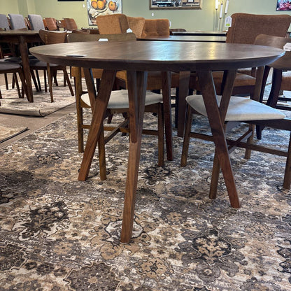 Walnut MC Round Dining Table