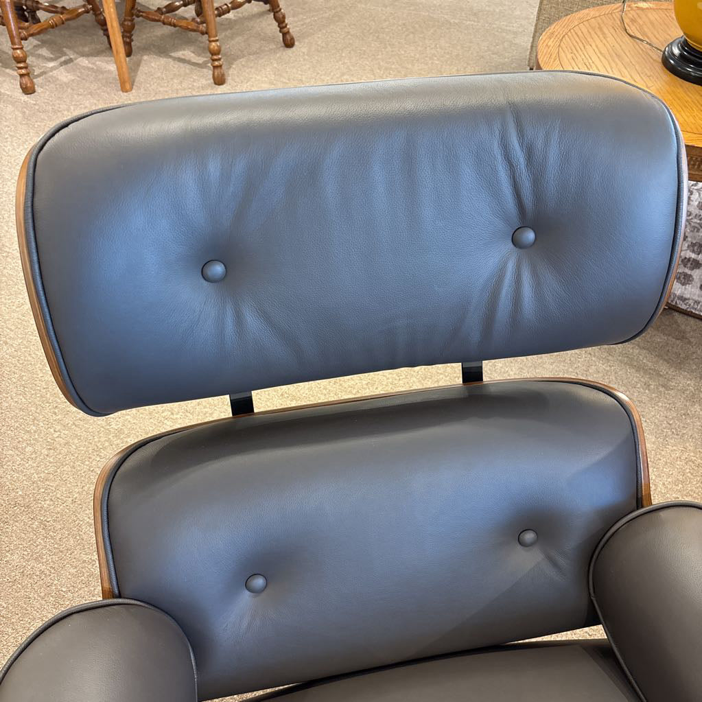 Brown Leather Bentwood Lounge Chair & Ottoman U ACCENT CHAIRS