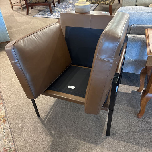 Puckman Brown Leather Accent Chair U ACCENT CHAIRS
