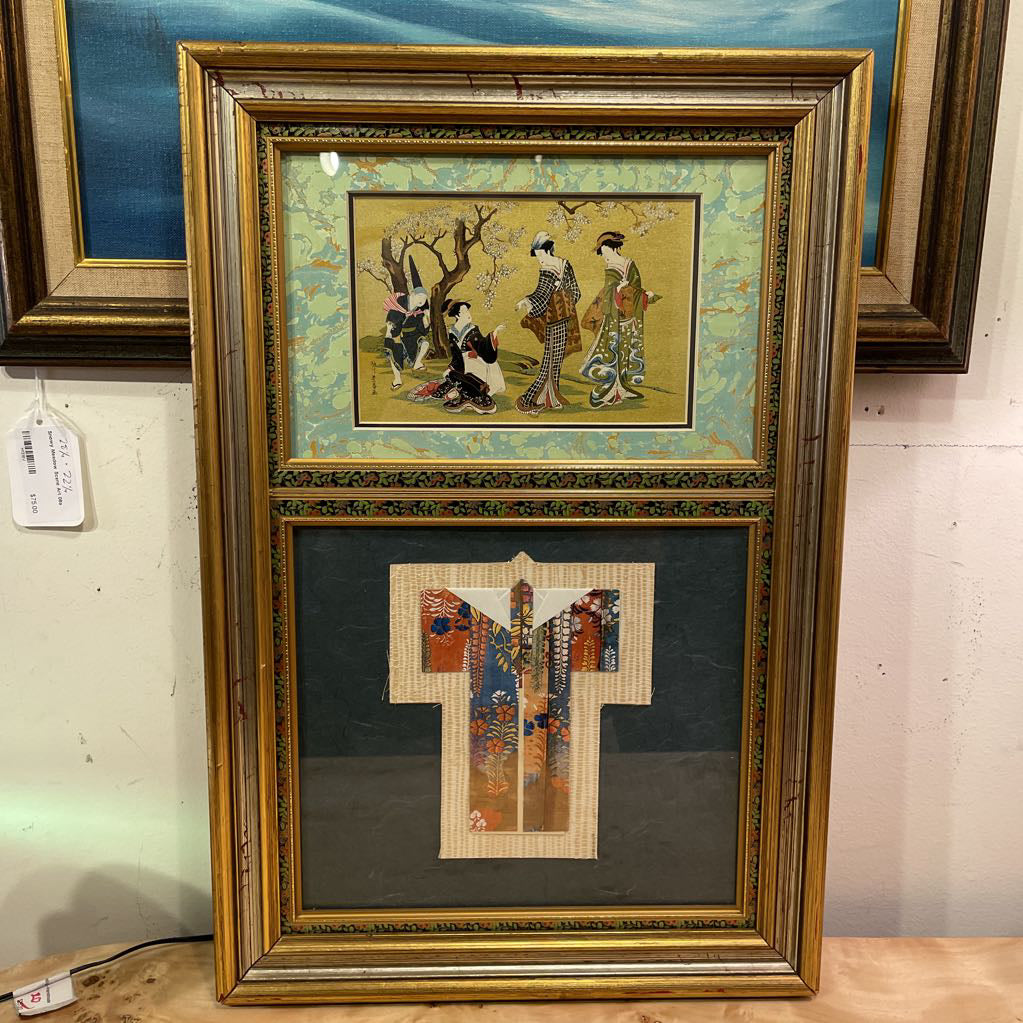 Framed Geishas & Mini Kimono