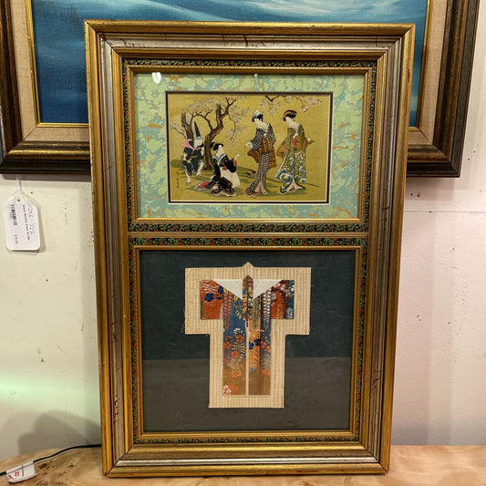 Framed Geishas & Mini Kimono