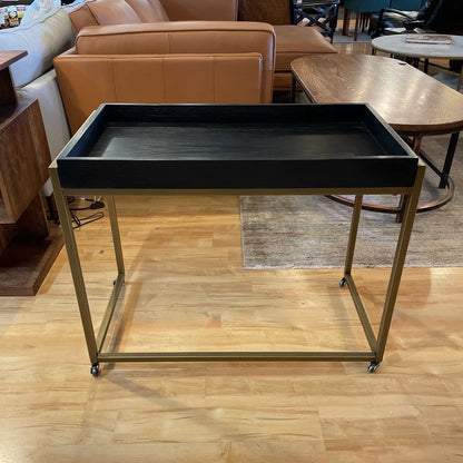 ARTICLE Black & Brass Rolling Bar Cart