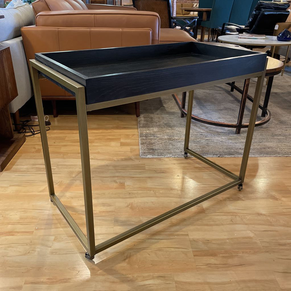 ARTICLE Black & Brass Rolling Bar Cart
