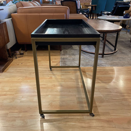 ARTICLE Black & Brass Rolling Bar Cart