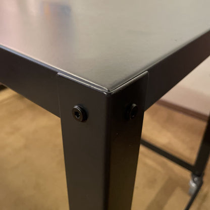 Black Metal Rolling Desk