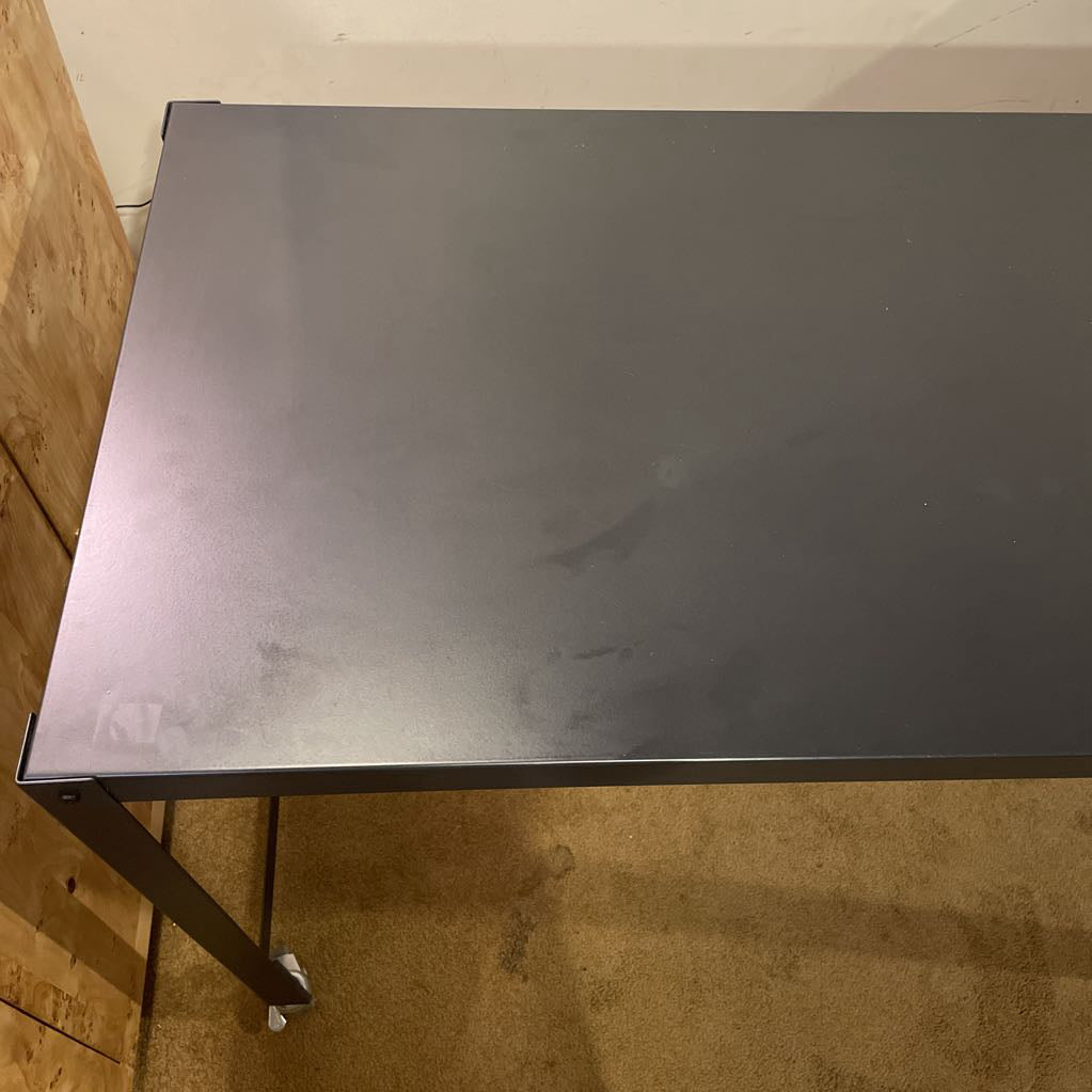 Black Metal Rolling Desk