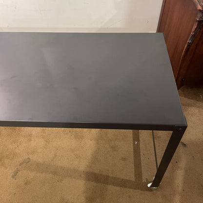 Black Metal Rolling Desk