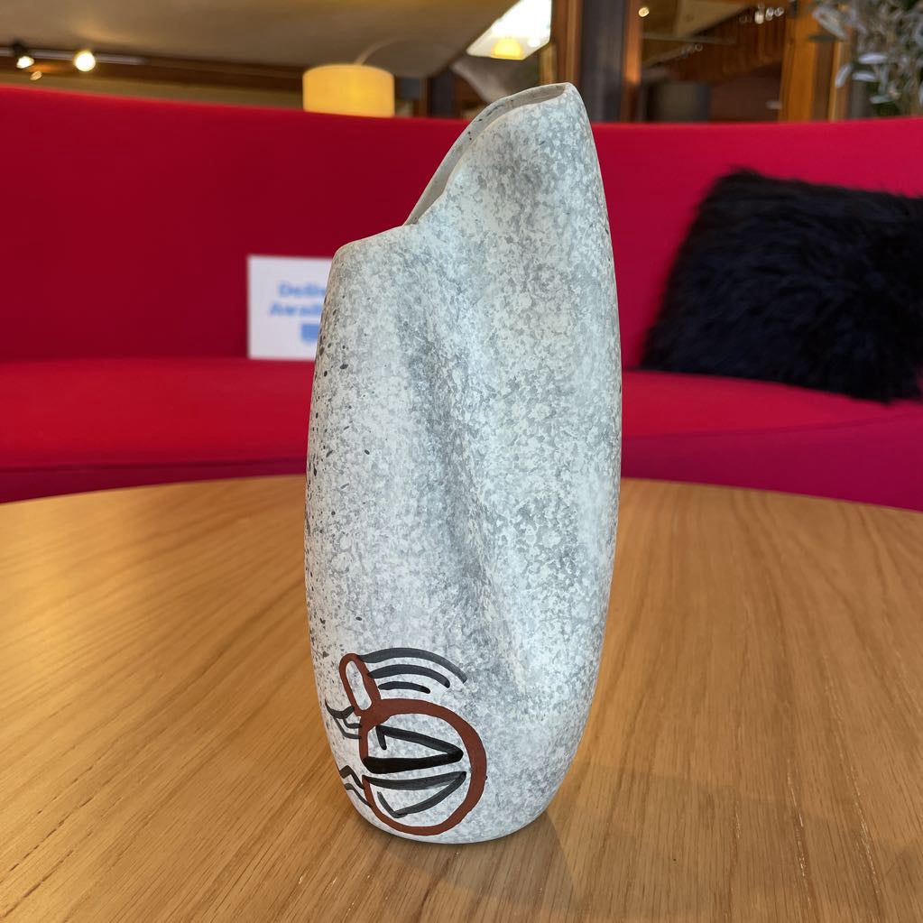 "Folded" Lightweight Pottery Vase with Flute Vase