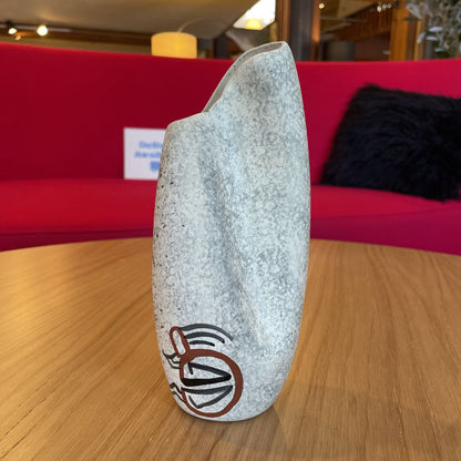 "Folded" Lightweight Pottery Vase with Flute Vase