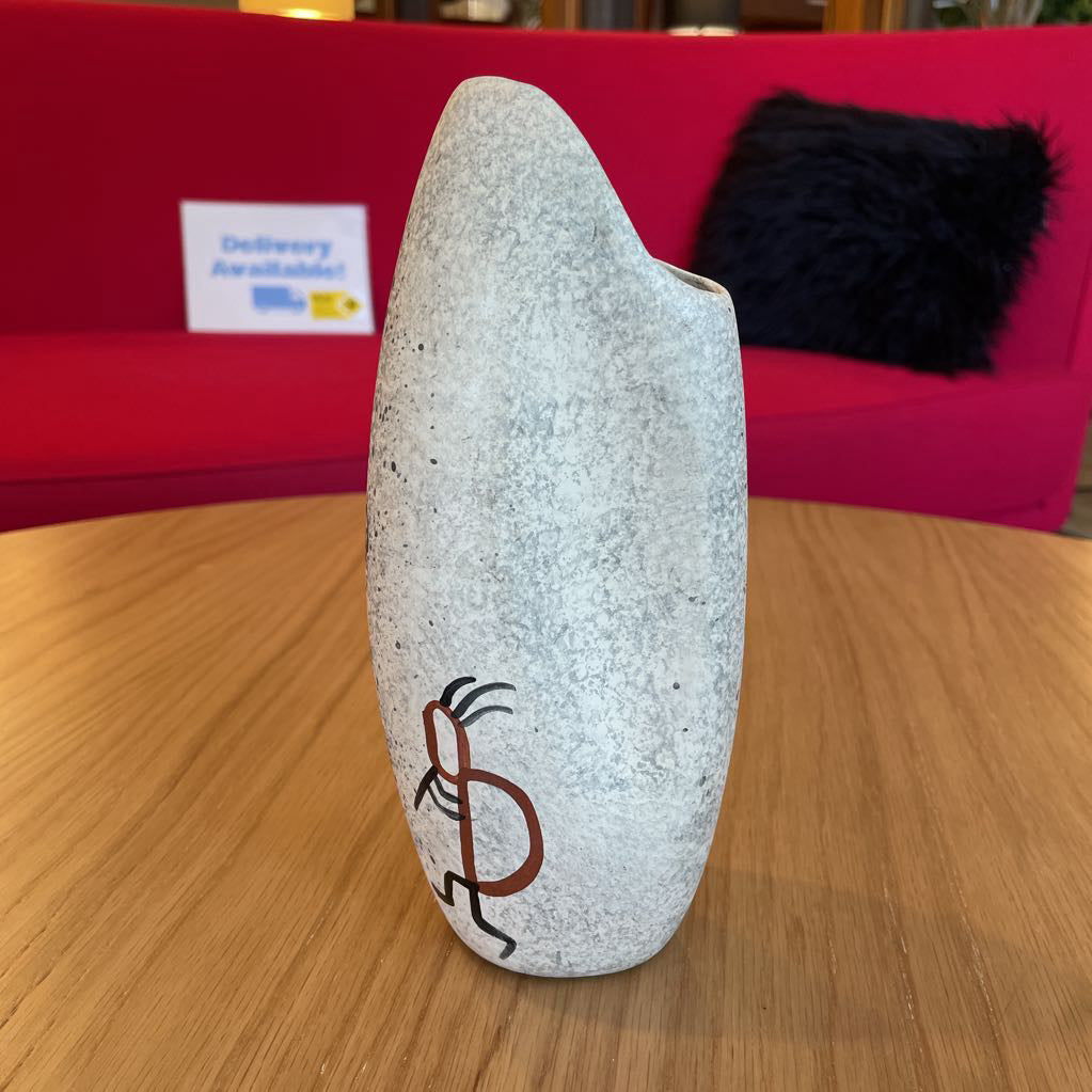 "Folded" Lightweight Pottery Vase with Flute Vase