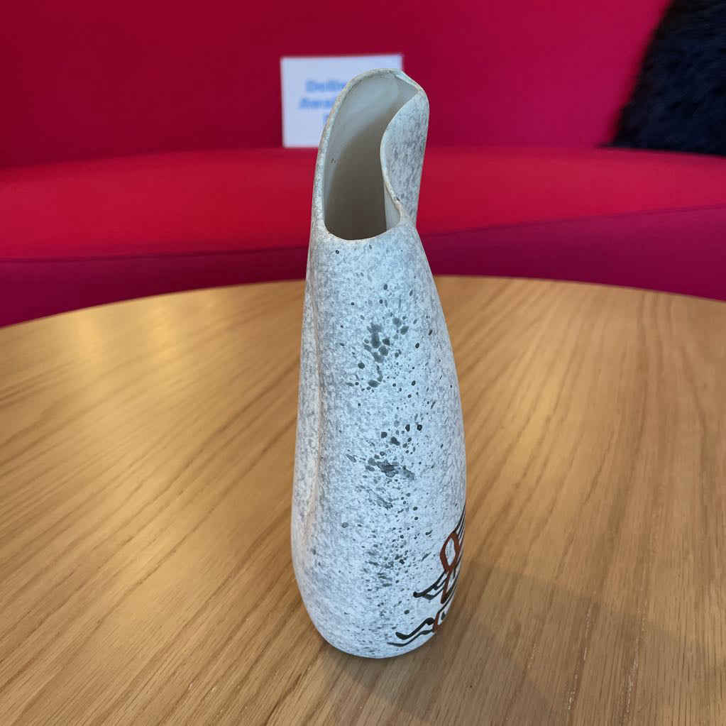 "Folded" Lightweight Pottery Vase with Flute Vase
