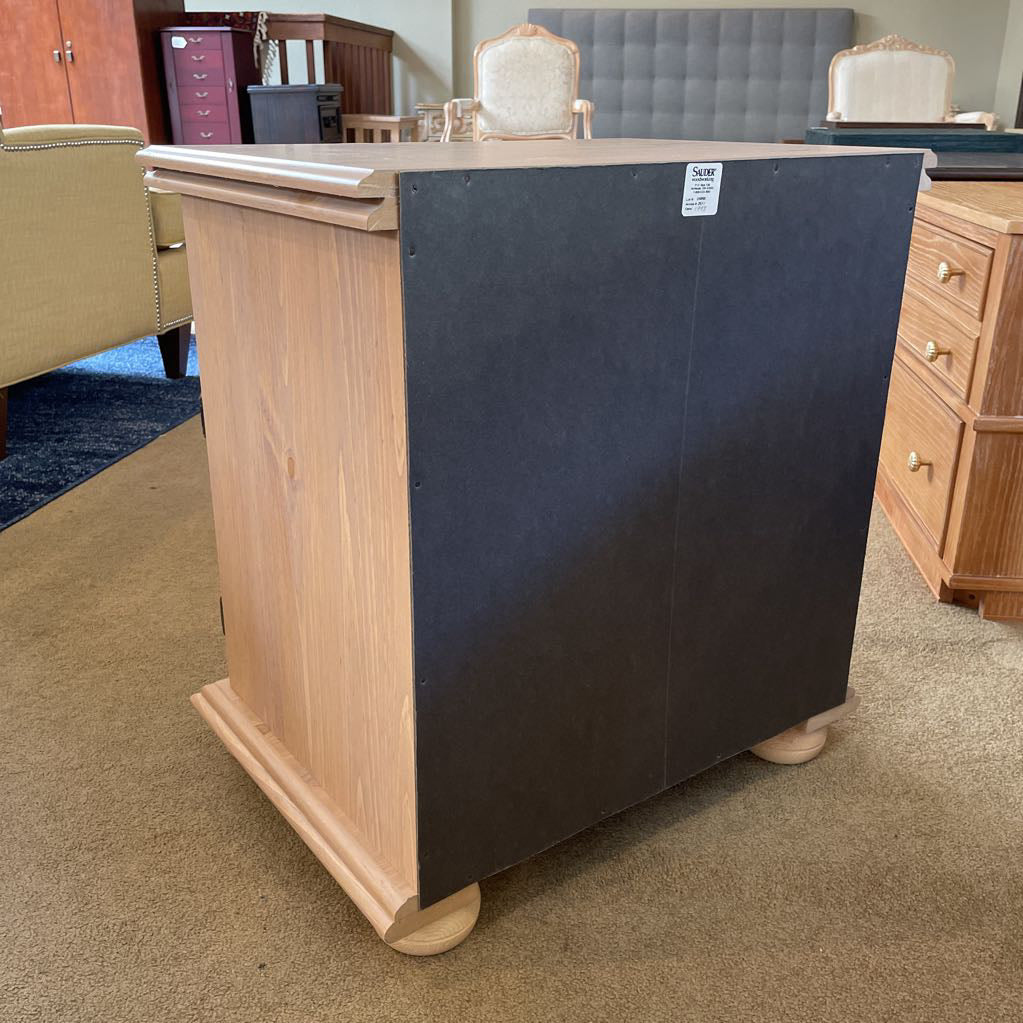Rose Tinted Light Wood 1 Drawer 2 Door Nightstand C NIGHTSTANDS