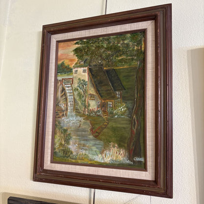 Signed Painted Watermill