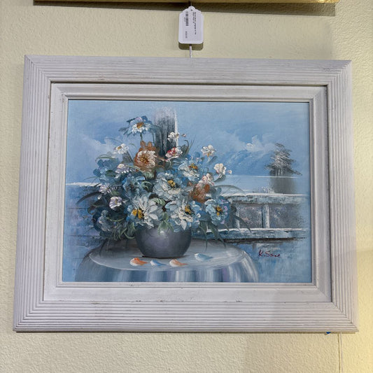 Blue Flower in Vase Art