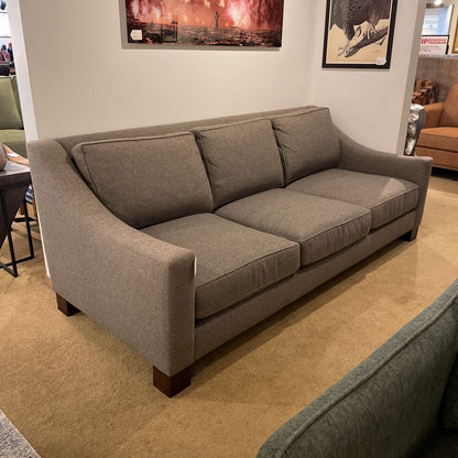 Grey 3 Seat Slope Arm Sofa