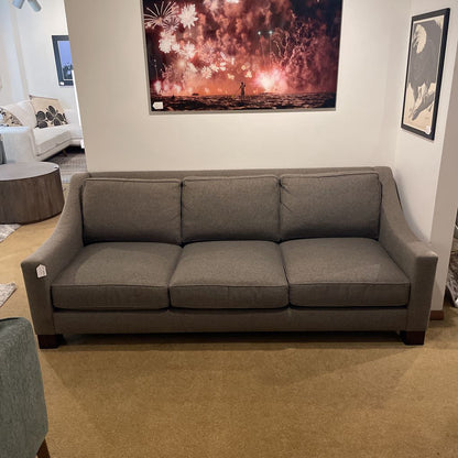 Grey 3 Seat Slope Arm Sofa