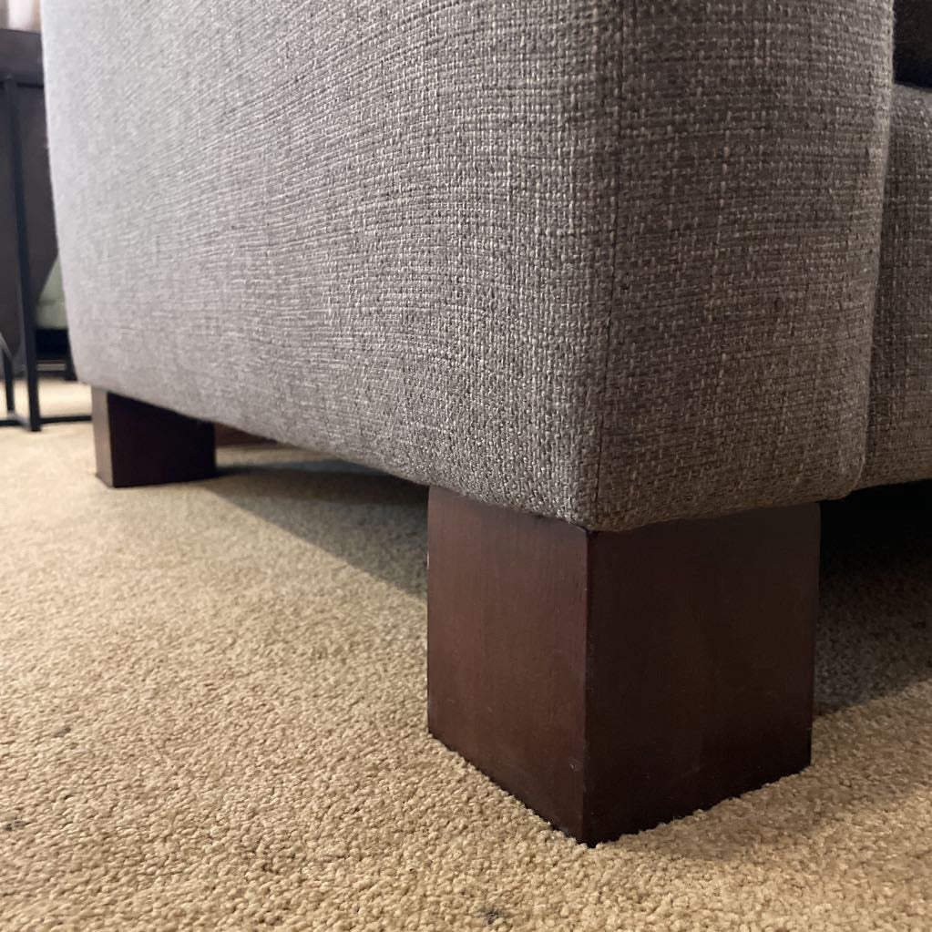 Grey 3 Seat Slope Arm Sofa