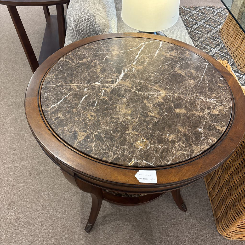 Granite Top End Table