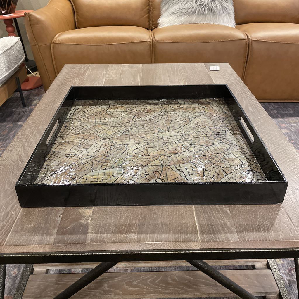 ANTHROPOLOGIE XL Tray w/ Mother of Pearl Mosaic