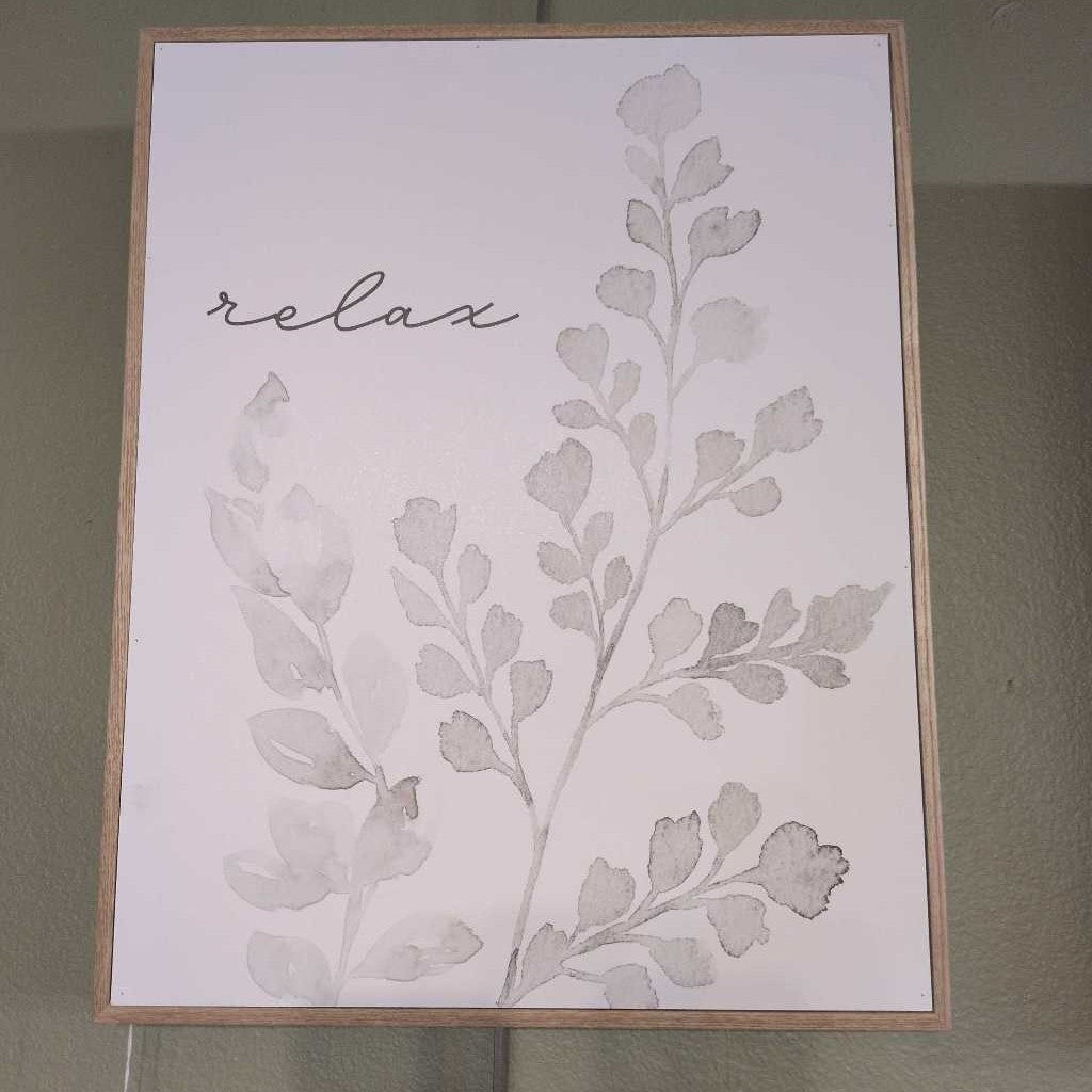 Wood Frame "Relax" Plant Art ART
