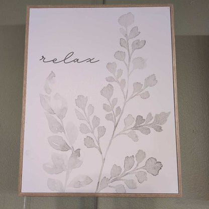 Wood Frame "Relax" Plant Art ART