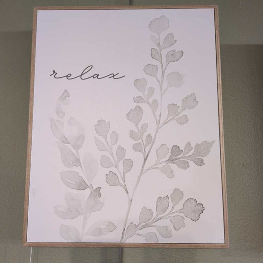 Wood Frame "Relax" Plant Art ART