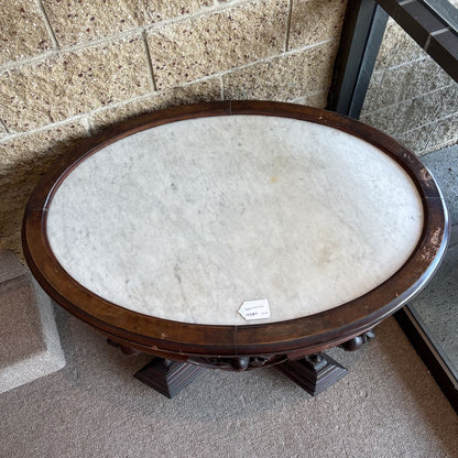 Victorian Era Marble Top End Table