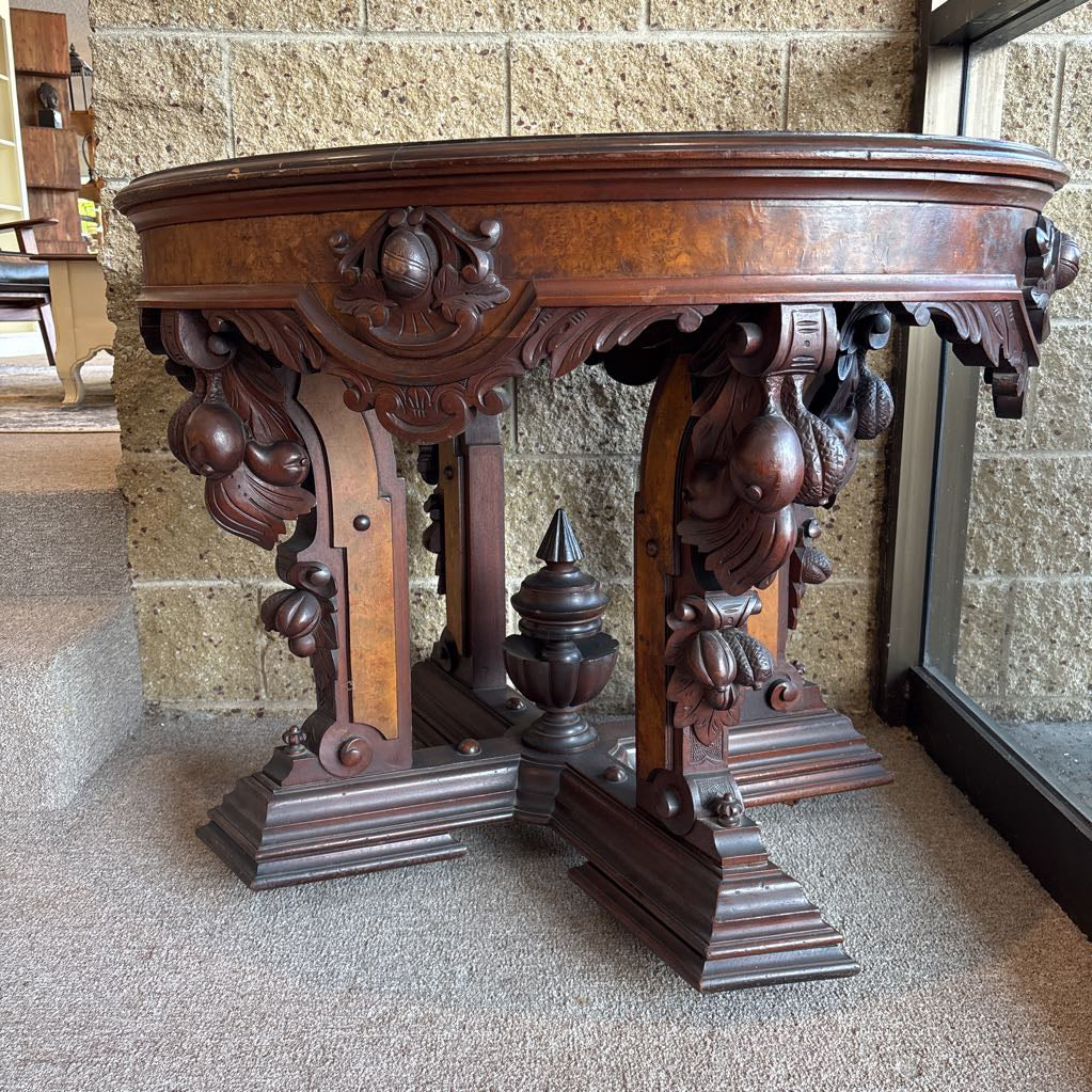 Victorian Era Marble Top End Table