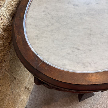 Victorian Era Marble Top End Table