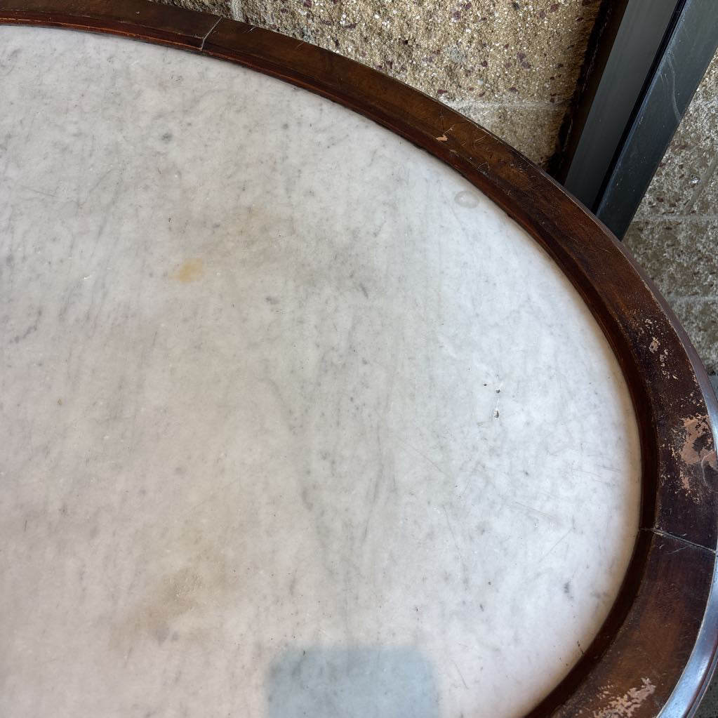Victorian Era Marble Top End Table
