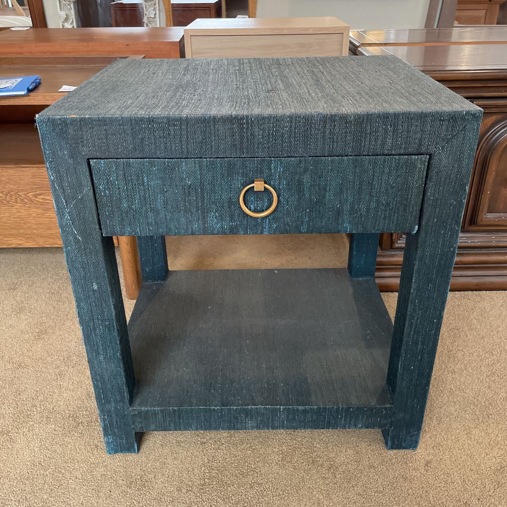 Serena & Lily Green Textured One Drawer Nightstand C NIGHTSTANDS