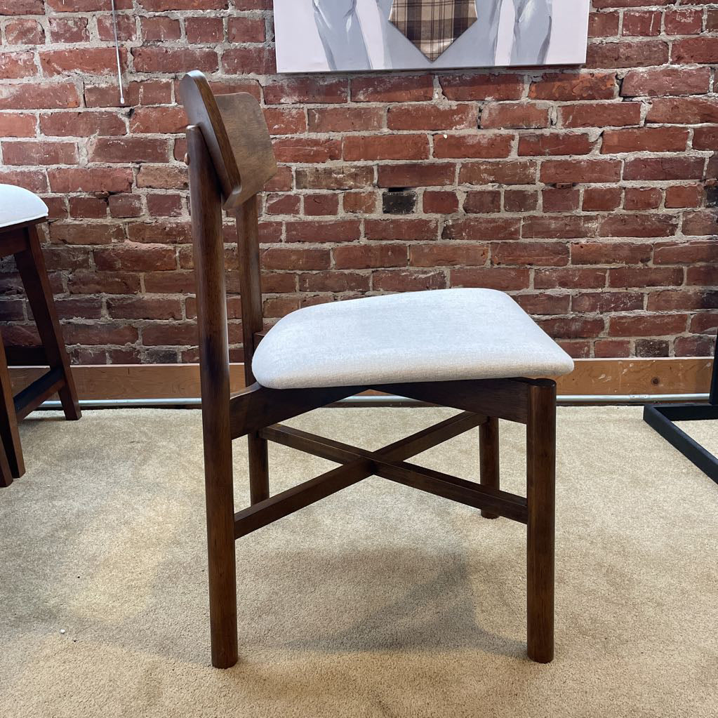 Walnut Cross Brace Dining Chair C DINING CHAIRS
