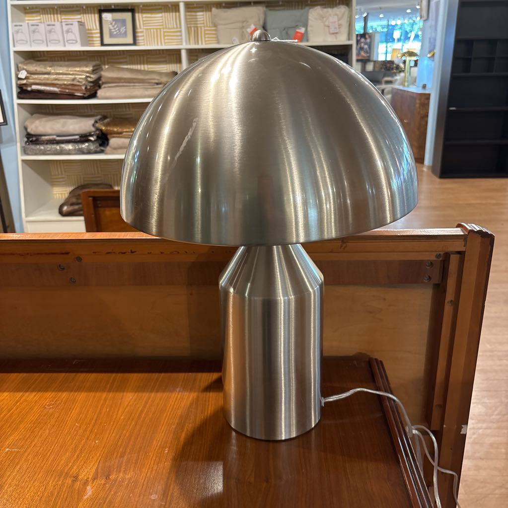 Brushed Nickel Metal Table Lamp