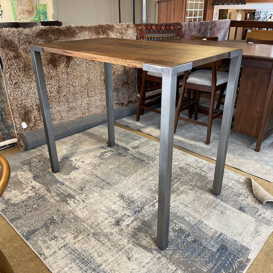 CB2 Wood & Metal Industrial Bar Table C DINING TABLES