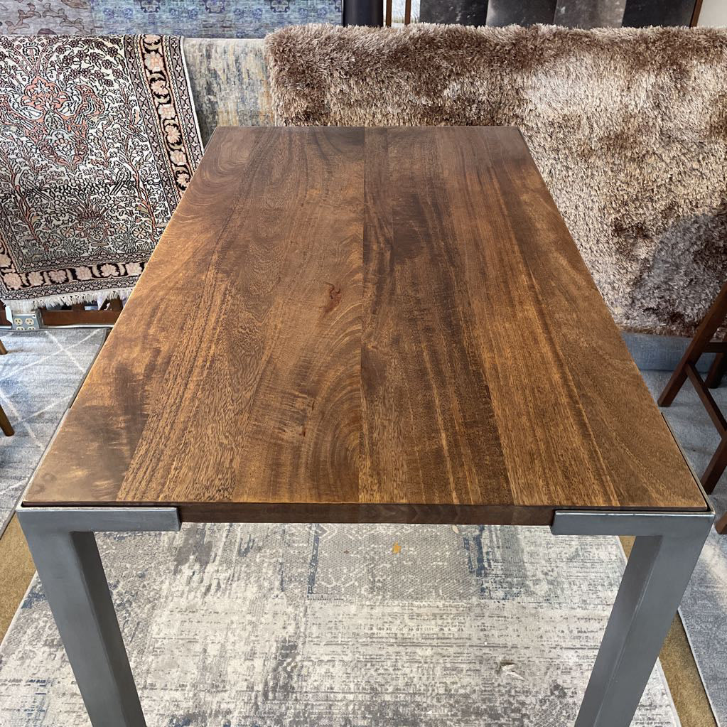 CB2 Wood & Metal Industrial Bar Table
