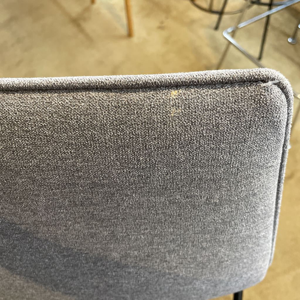 West Elm Gray Fabric with Black Leg Counter Stool