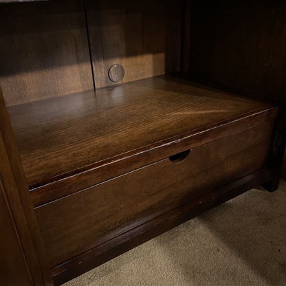 Indonesian Dark Wood Cabinet w/internal Shelving