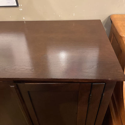 Indonesian Dark Wood Cabinet w/internal Shelving