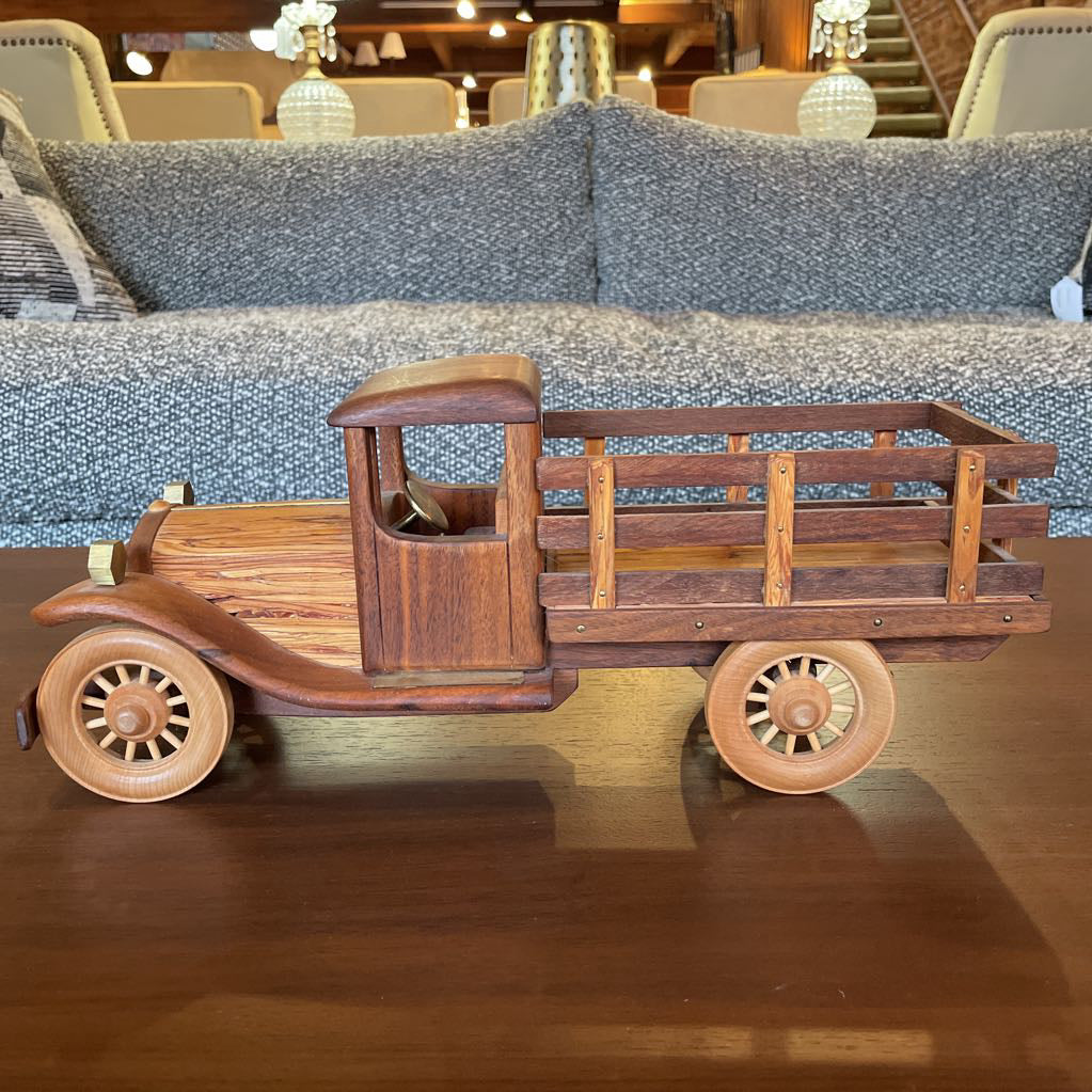 Handmade Wood with Brass Detail Truck/Bruce Noble UNIQUE FINDS