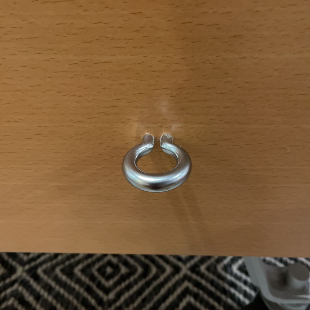 Modern Blondwood & Metal Rolling Media Table