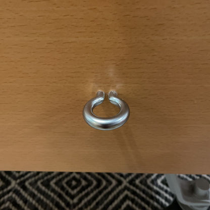 Modern Blondwood & Metal Rolling Media Table