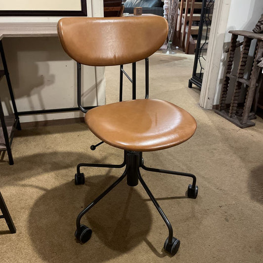 West Elm Petal Leather Desk Chair C OFFICE CHAIRS