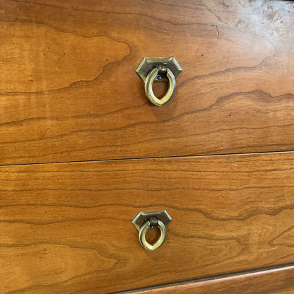 5 Drawer Wooden Dresser w/Geometric Faux Drawers