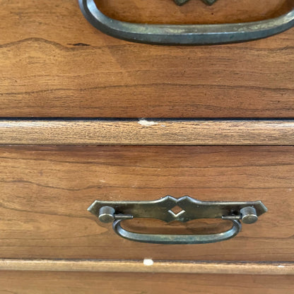 5 Drawer Wooden Dresser w/Geometric Faux Drawers